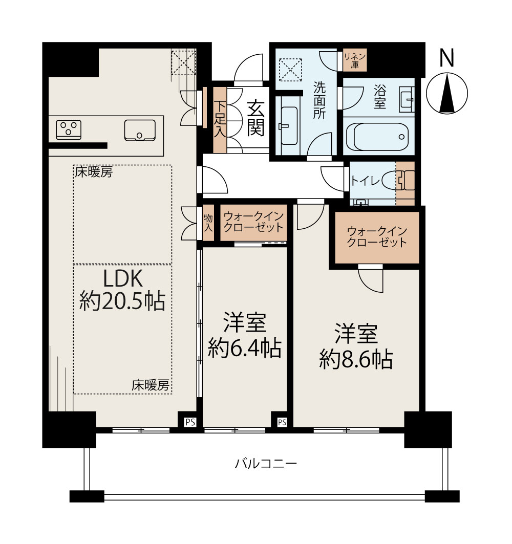 グランドメゾン新梅田タワー THE CLUB RESIDENCE 間取り図1