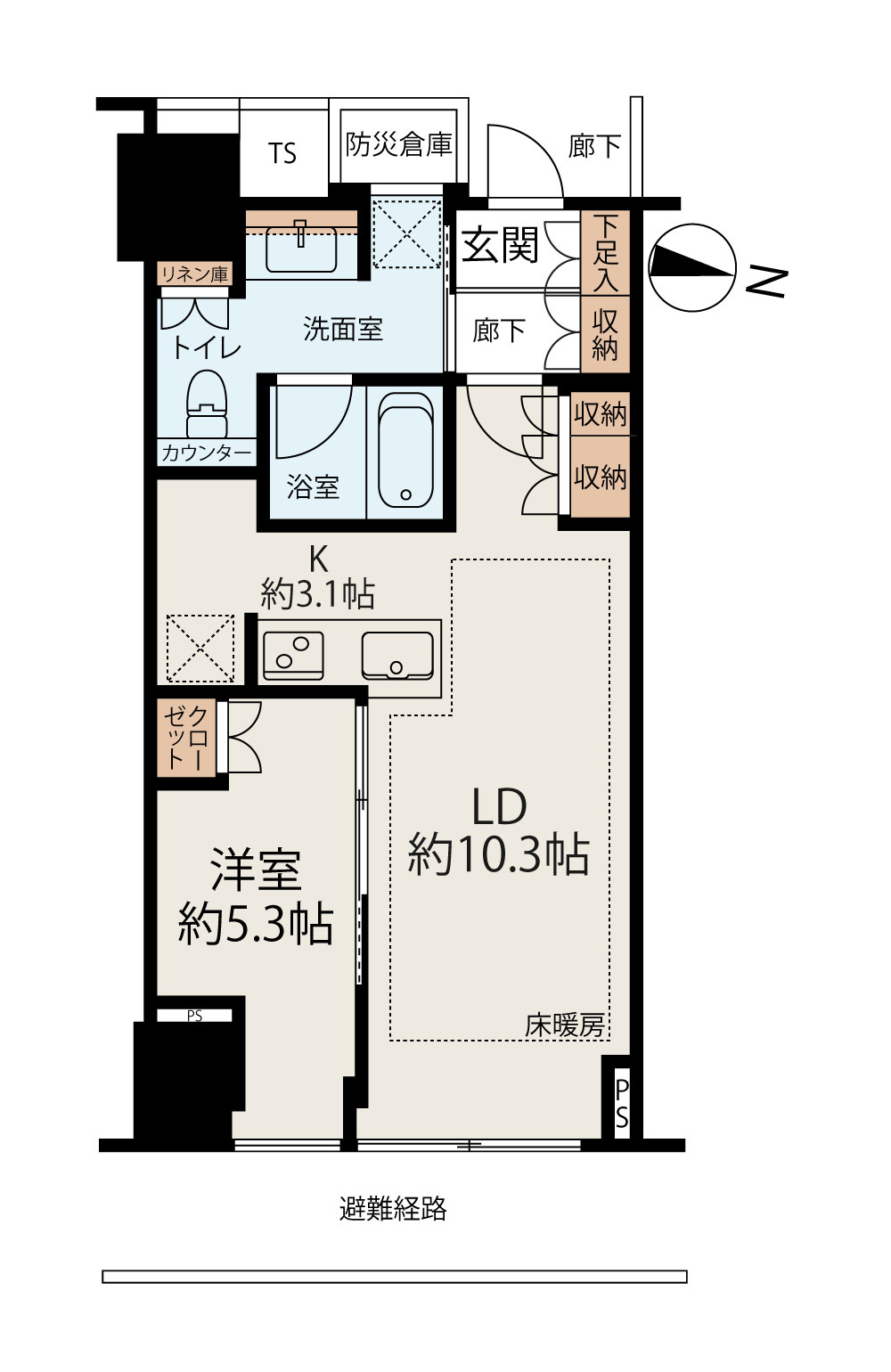 Brillia Tower堂島 間取り図1