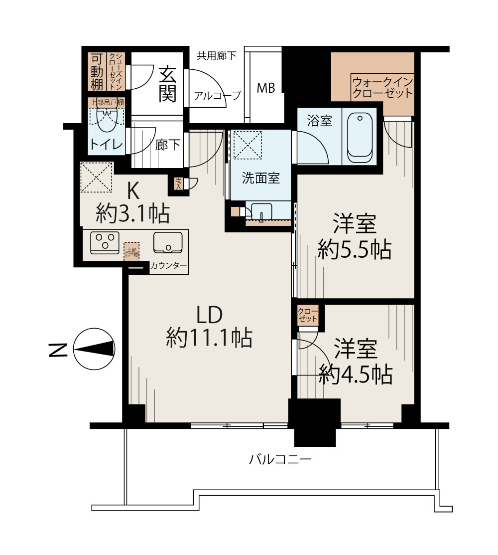 シエリアタワー大阪堀江 間取り図1