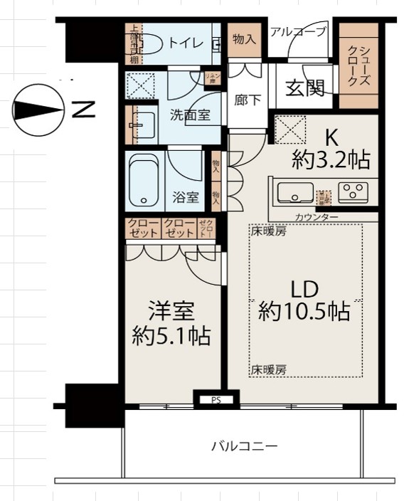 グランドメゾン新梅田タワー THE CLUB RESIDENCE 間取り図1