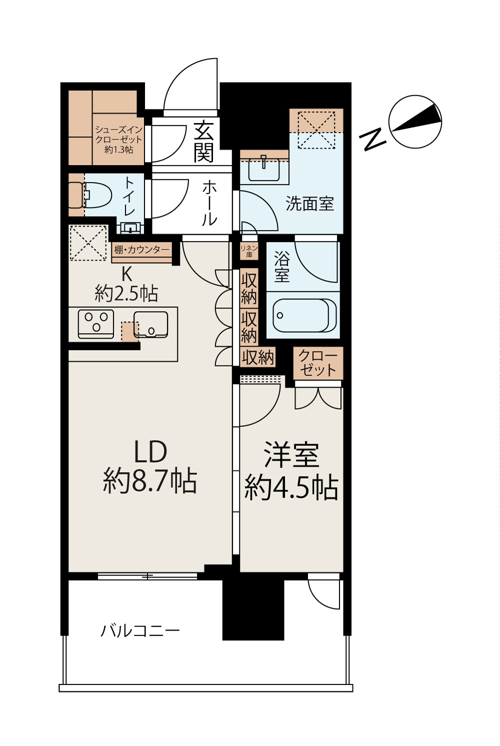 リビオタワー品川 間取り図1