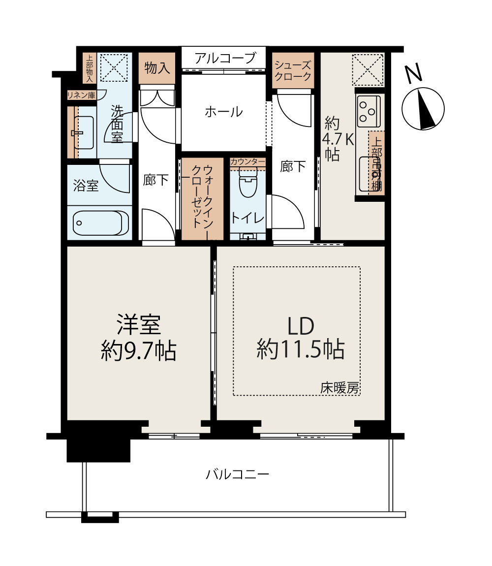 GRAND GREEN OSAKA THE NORTH RESIDENCE 間取り図1