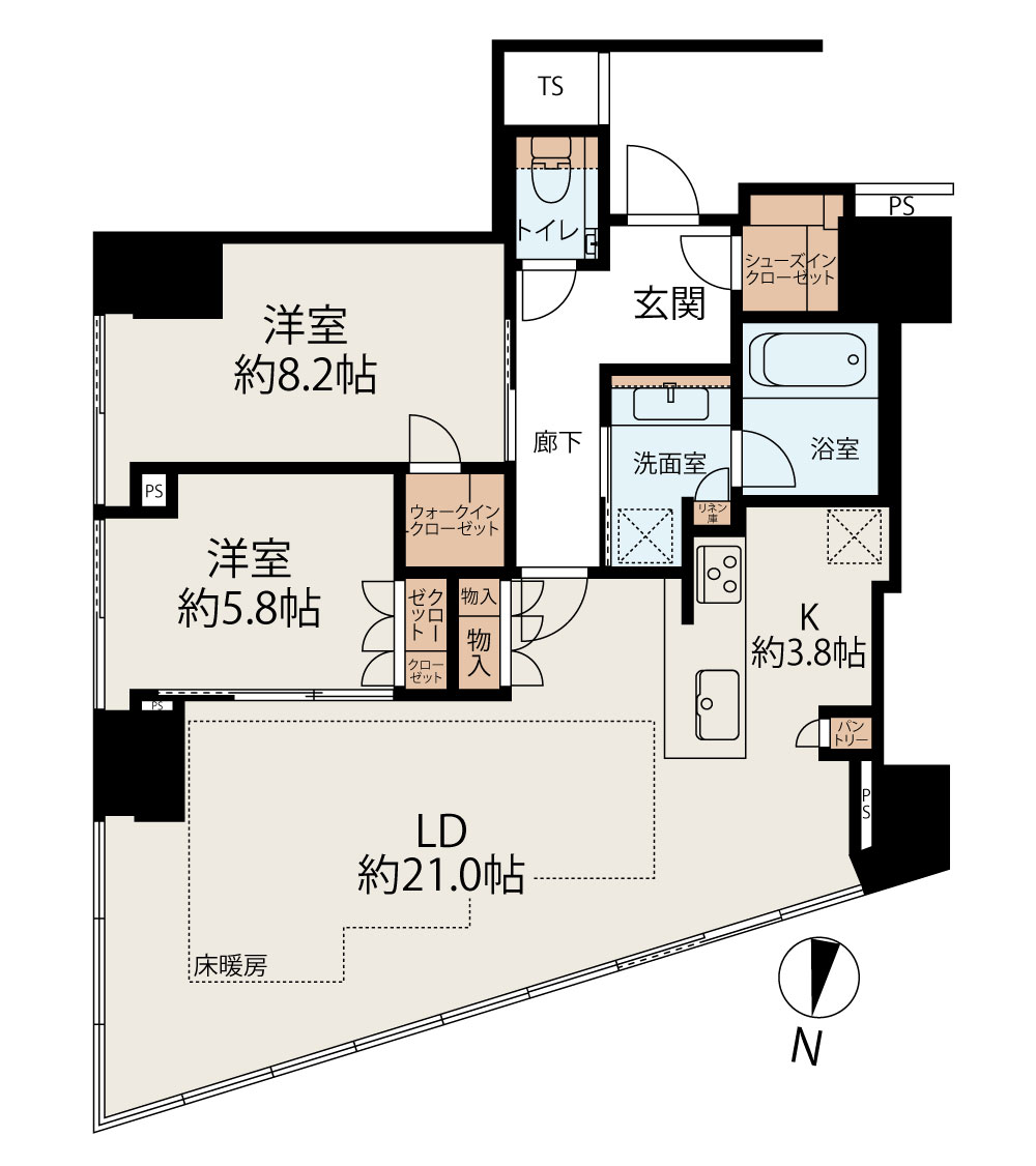 Brillia Tower堂島 間取り図1