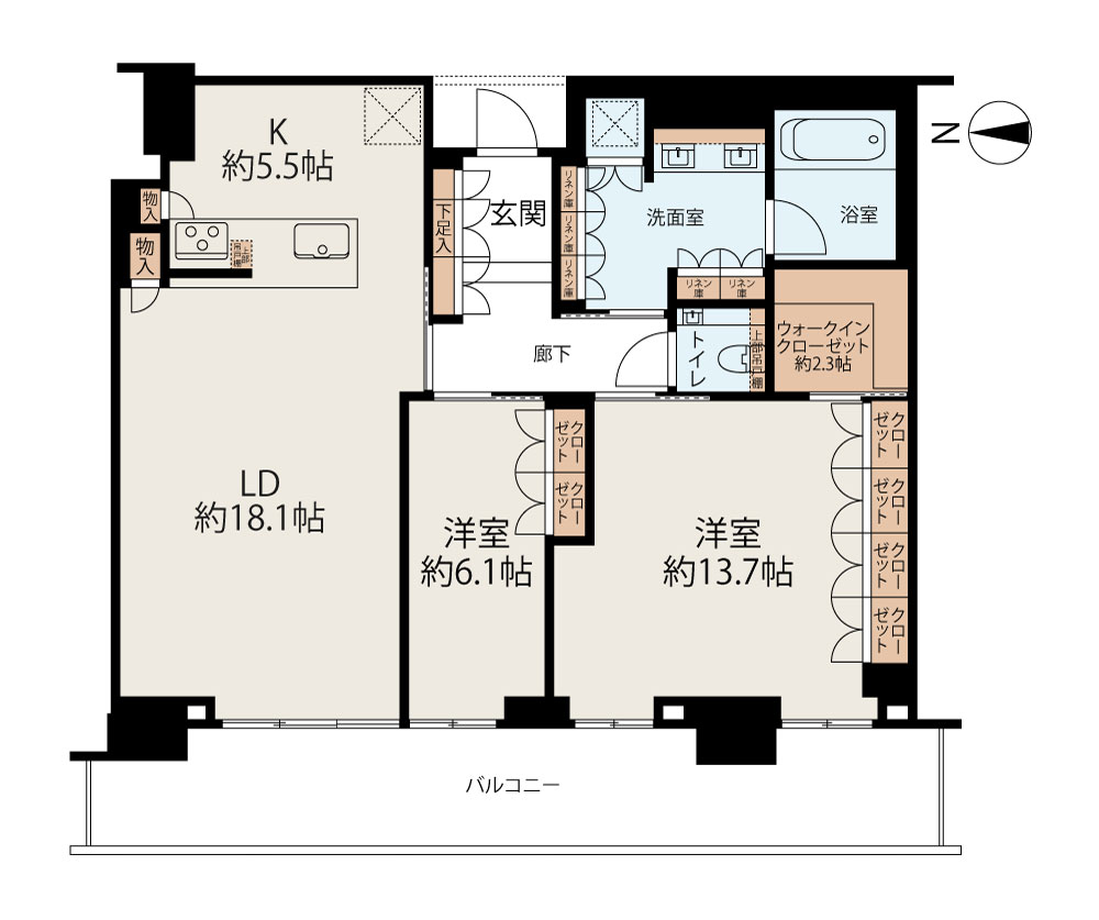 グランドメゾン新梅田タワー THE CLUB RESIDENCE 間取り図1